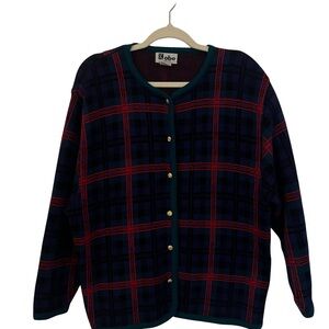 Crystal Kobe Plaid Cardigan